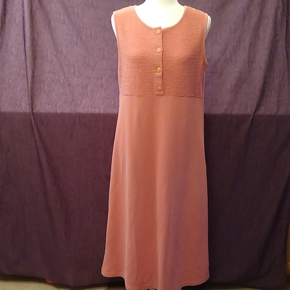Coral Sleeveless Dress